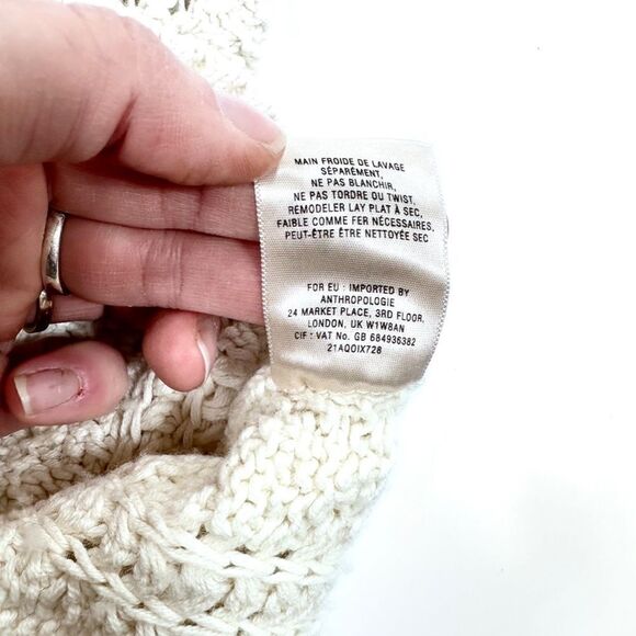 Far Away From Close anthropologie cream knit tunic XS - Picture 7 of 9